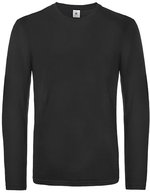 B&C Männer Langarm T-Shirt #E190 Baumwolle, Black S, BCTU07T – Bild 2