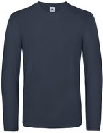 B&C Männer Langarm T-Shirt #E190 Baumwolle, Black S, BCTU07T – Navy