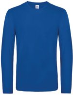 B&C Männer Langarm T-Shirt #E190 Baumwolle, Black S, BCTU07T – Royal Blue