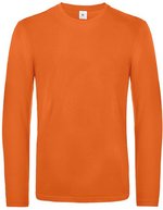 B&C Männer Langarm T-Shirt #E190 Baumwolle, Black S, BCTU07T – Urban Orange