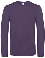 B&C Männer Langarm T-Shirt #E190 Baumwolle, Black S, BCTU07T – Urban Purple