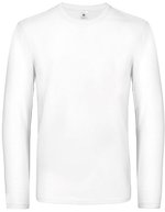 B&C Männer Langarm T-Shirt #E190 Baumwolle, Black S, BCTU07T – White