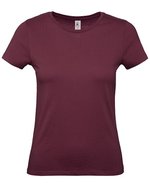 B&C Women´s T-Shirt #E150 Apricot XS (BCTW02T), BCTW02T – Burgundy