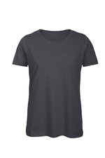 B&C Nachhaltiges Bio-Baumwoll T-Shirt für Frauen, Atoll XS, BCTW043 – Dark Grey (Solid)