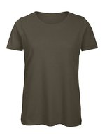 B&C Nachhaltiges Bio-Baumwoll T-Shirt für Frauen, Atoll XS, BCTW043 – Khaki