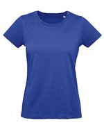 B&C Inspire Plus T-Shirt aus Bio-Baumwolle, White XS, BCTW049 – Cobalt Blue