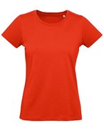 B&C Inspire Plus T-Shirt aus Bio-Baumwolle, White XS, BCTW049 – Fire Red