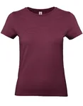 B&C Women´s T-Shirt #E190 White XXL (BCTW04T) – Burgundy