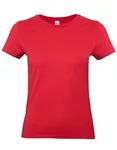 B&C Women´s T-Shirt #E190 White XXL (BCTW04T) – Red