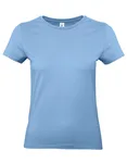 B&C Women´s T-Shirt #E190 White XXL (BCTW04T) – Sky Blue