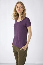 B&C Triblend T-Shirt mit nachhaltigem Materialmix für Damen, Black XS, BCTW056 – Bild 1