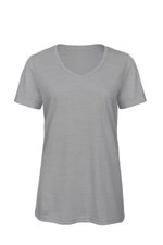 B&C V-Ausschnitt Triblend T-Shirt für Damen, Black XS, BCTW058 – Bild 3