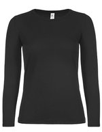 B&C Women´s T-Shirt #E150 Long Sleeve White XS (BCTW06T), BCTW06T – Black