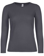B&C Women´s T-Shirt #E150 Long Sleeve White XS (BCTW06T), BCTW06T – Dark Grey (Solid)