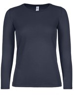B&C Women´s T-Shirt #E150 Long Sleeve White XS (BCTW06T), BCTW06T – Navy