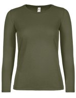 B&C Women´s T-Shirt #E150 Long Sleeve White XS (BCTW06T), BCTW06T – Urban Khaki