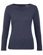 B&C Inspire Langarmshirt aus Bio-Baumwolle – Navy Blue