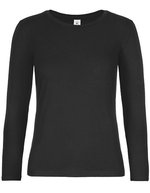 B&C Langarm T-Shirt #E190 Baumwolle für Damen, White XS, BCTW08T – Bild 2