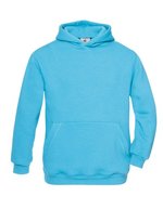 B&C Hoodie mit gefütterter Kapuze für Kinder, Black 3/4 (98/104), BCWK681 – Very Turchese