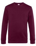 B&C KING Crew Neck Sweatshirt aus Baumwolle/Polyester – Dark Cherry