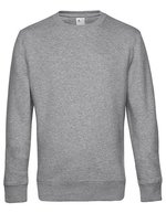 B&C KING Crew Neck Sweatshirt aus Baumwolle/Polyester, Aqua Green XS, BCWU01K – Chine Gris