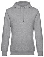 B&C KING Hoodie aus Baumwolle und Polyester, Aqua Green XS, BCWU02K – Heather Grey