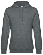 B&C KING Hoodie aus Baumwolle und Polyester, Aqua Green XS, BCWU02K – Heather Mid Grey
