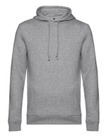 B&C Inspire Kapuzen-Sweatshirt aus Bio-Baumwolle, Apple Green XS, BCWU33B – Heather Grey