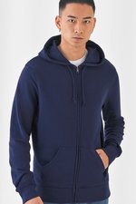 B&C Zipped Hood Jacket aus Bio-Baumwolle, Asphalt XS, BCWU35B – Bild 1