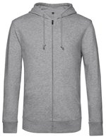 B&C Zipped Hood Jacket aus Bio-Baumwolle, Asphalt XS, BCWU35B – Bild 3