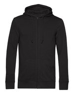 B&C Zipped Hood Jacket aus Bio-Baumwolle, Asphalt XS, BCWU35B – Black Pure