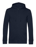 B&C Zipped Hood Jacket aus Bio-Baumwolle, Asphalt XS, BCWU35B – Navy Blue
