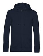 B&C Zipped Hood Jacket aus Bio-Baumwolle, Asphalt XS, BCWU35B – Navy