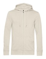 B&C Zipped Hood Jacket aus Bio-Baumwolle, Asphalt XS, BCWU35B – Off White