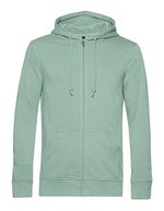 B&C Zipped Hood Jacket aus Bio-Baumwolle, Asphalt XS, BCWU35B – Sage