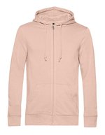 B&C Zipped Hood Jacket aus Bio-Baumwolle, Asphalt XS, BCWU35B – Soft Rose
