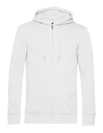 B&C Zipped Hood Jacket aus Bio-Baumwolle, Asphalt XS, BCWU35B – White
