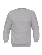 B&C Set In Sweat Sweatshirt mit Rippbündchen, Black S, BCWU600 – Heather Grey