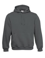 B&C Hoodie mit Kapuze aus Baumwolle-Polyester, Black XXS, BCWU620 – Steel Grey (Solid)