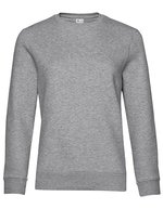 B&C QUEEN Crew Neck Sweat_° Aqua Green S (BCWW01Q), BCWW01Q – Heather Grey