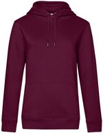 B&C QUEEN Kapuzen-Sweatshirt aus Baumwolle, Aqua Green XS, BCWW02Q – Dark Cherry