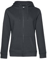 B&C QUEEN Kapuzenjacke aus Baumwolle-Polyester, Asphalt XS, BCWW03Q – Bild 2
