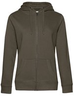 B&C QUEEN Kapuzenjacke aus Baumwolle-Polyester, Asphalt XS, BCWW03Q – Khaki