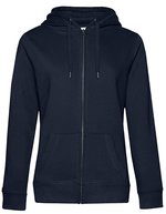 B&C QUEEN Kapuzenjacke aus Baumwolle-Polyester, Asphalt XS, BCWW03Q – Navy Blue