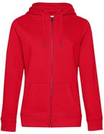 B&C QUEEN Kapuzenjacke aus Baumwolle-Polyester, Asphalt XS, BCWW03Q – Red