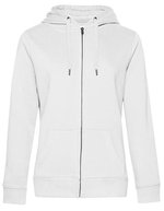 B&C QUEEN Kapuzenjacke aus Baumwolle-Polyester, Asphalt XS, BCWW03Q – White