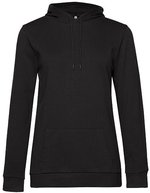 B&C Hoodie Sweat aus Baumwolle-Polyester für Damen, Asphalt XS, BCWW04W – Black Pure
