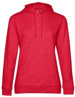 B&C Hoodie Sweat aus Baumwolle-Polyester für Damen, Asphalt XS, BCWW04W – Heather Red