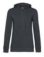 B&C Zipped Hood Jacket aus Bio-Baumwolle, Asphalt XS, BCWW36B – Bild 2