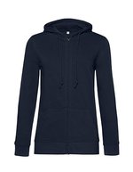 B&C Zipped Hood Jacket aus Bio-Baumwolle, Asphalt XS, BCWW36B – Navy Blue